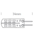 LED G4, 1,8W, 3000K, 110lm, 12V AC/DC