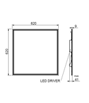 LED Panel mounting bracket kit 2xh - porfile