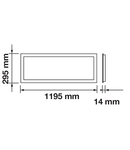 LED recessed panel 29W 3400lm 3000K 220-240V 120° 1200x300mm