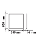 LED recessed panel 45W 3600lm 3000K M600 220-240V 110°