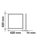 LED recessed panel 45W 3600lm 3000K M620 220-240V IP20 120°