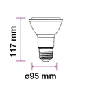 LED Reflector 11W E27 825lm 3000K PAR30 220-240V IP20 40°