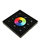 LED RF WiFi Controller Touch RGBW - 4 Zones - black