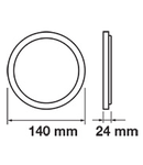 LED Surface Panel 12W 830, 900lm, Round, IP20, white