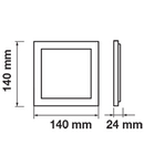 LED Surface Panel 12W 845, 900lm, Square, IP20, white