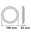 LED Surface Panel 18W 830, 1440lm, Round, IP20, white