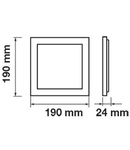 LED Surface Panel 18W 830, 1440lm, Square, IP20, white