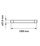 LED Tube T8 18W 1700lm 3000K 220-240V 160° 1200mm