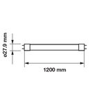 LED Tube T8 18W 2250lm 6400K 220-240V 160° 1200mm