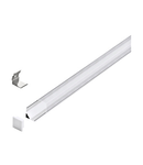 LED-Stripe Corner Profile Clear Cover white, 1000mm