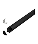 LED-Stripe Corner Profile satin Cover black, 1000mm