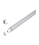 LED-Stripe Corner Profile semicircular satin cover, 1000mm