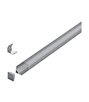 LED-Stripe Corner Profile, Clear cover, anodized, 1000mm