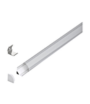 LED-Stripe Corner Profile, clear semicircular cover, 1000mm