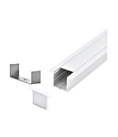 LED-Stripe Ground recessed Profile, opal Cover white 1000mm