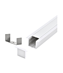 LED-Stripe Ground recessed Profile, opal Cover white 2000mm