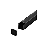 LED-Stripe Profile RE Clear Cover black, 1000mm