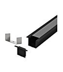 LED-Stripe Profile RE satin Cover black, 1000mm