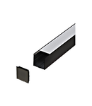 LED-Stripe Profile RE satin Cover black, 1000mm