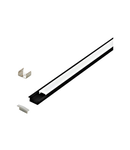 LED-Stripe Profile RE satin Cover black, 1000mm