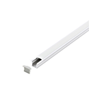 LED-Stripe Profile recessed with opal Cover white 2000mm