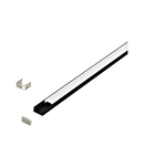 LED-Stripe Profile SF satin Cover black, 3000mm