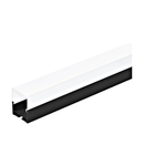 LED-Stripe Profile surface with opal Cover black IP20 1000mm