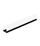 LED-Stripe Profile surface with opal Cover black IP20 3000mm
