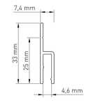 Lichtdeckenprofil recessed