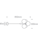 Lidya L 5x9W 230V G9 IP20 alama periata