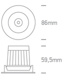 Lina LED 6W, 3000K, 345lm