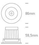 Lina LED 6W, 3000K, 345lm, Triac dimabil