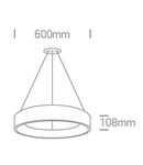 Lomo-PL SMD LED 42W, 3000K 2520lm, 230V 120° IP20antracit