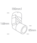 Lugno rotund, GU10, 35W, IP54, aluminiu