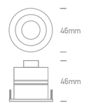 Luka LED 3W, 6000K, 210lm, 30°, 700mA, IP65, aluminum