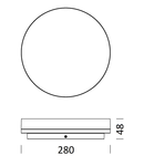 Maia LED Round 280 24W/18W 3K/4K 230V IP54 Sensor white