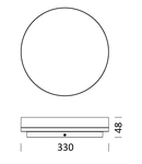 Maia LED Round 330 30W/24W 3K/4K 230V IP54 Sensor white