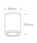 Maria-CL-R LED 6W, 440lm, 3000K, 100-240V, IP54, 35°,negru