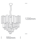 Marmana E14 8x8W 100-240V brass