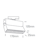 Medros 20W 1400lm 3000K 24° 230V IP20 alb