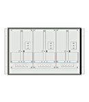 Meter box insert 1-row, 3 meter boards / 9 Modul heights