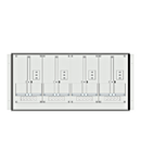 Meter box insert 1-row, 4 meter boards / 9 Modul heights