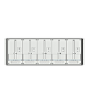 Meter box insert 1-row, 5 meter boards / 8 Modul heights