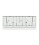 Meter box insert 1-row, 5 meter boards / 9 Modul heights