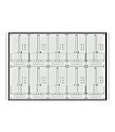 Meter box insert 2-rows, 10 meter boards / 16 Modul heights