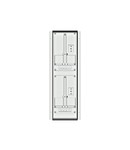 Meter box insert 2-rows, 2 meter boards / 18 Modul heights