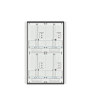 Meter box insert 2-rows, 4 meter boards / 16 Modul heights