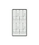 Meter box insert 2-rows, 4 meter boards / 18 Modul heights