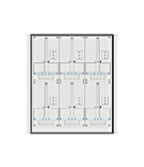 Meter box insert 2-rows, 6 meter boards / 17 Modul heights