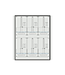 Meter box insert 2-rows, 6 meter boards / 18 Modul heights